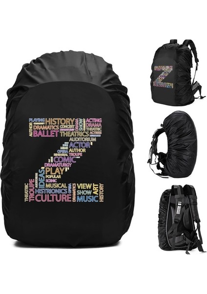 2text Z 35L Sırt Çantası Yağmur Kılıfı 20L/70L Su Geçirmez Kapak Metin Mektup Baskı Taktik Açık Kamp Yürüyüş Tırmanma Toz Sırt Çantası Yağmur Kılıfı (Yurt Dışından)