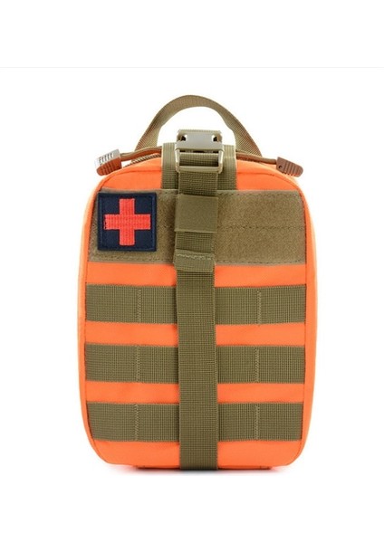 Turuncu 15CMX9CMX20CM Araç Acil Kurtarma Kiti Molle Kamuflaj Çok Fonksiyonlu Bacak Çantası Açık Depolama Taktik Tıbbi (Yurt Dışından)