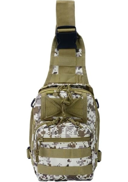 Stil 8 Erkekler Rahat Sırt Çantası Sling Crossbody Omuz Çantası Seyahat Erkek Yürüyüş Kamp Göğüs Paketi Su Geçirmez Kamuflaj Taktik Çanta (Yurt Dışından)