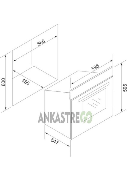 BO6502W02 - CS5349W01 - 3420 Classy 60 Beyaz Cam Ankastre Set