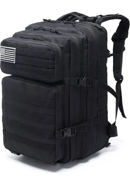 Mavi (50L) 1000D Naylon Askeri Çanta Erkekler Taktik Sırt Çantası Molle Ordu Bug Out Çanta Su Geçirmez Büyük 3D Sırt Çantası Açık Spor Yürüyüş Kamp (Yurt Dışından)