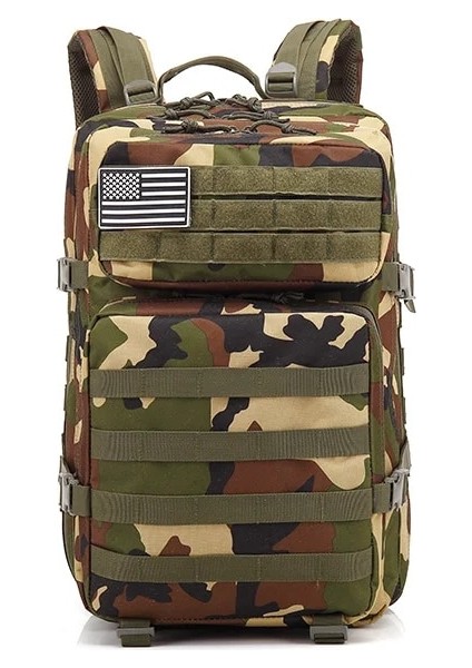Jungle 50L Ordu Sırt Çantası Erkekler Askeri Sırt Çantası Taktik Molle Çantası Açık Avcılık Trekking Sırt Çantası 3 Gün Saldırı Keskin Nişancı Bug Out Çanta (Yurt Dışından)