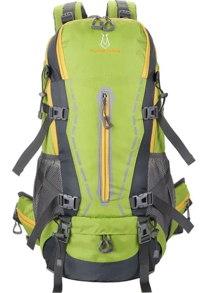 Yeşil 56-75L Büyük Kapasiteli Su Geçirmez Kamp Sırt Çantası Erkekler Kayak Yürüyüş Sırt Çantası Açık Bisiklet Taktik Sırt Çantası Ayrılabilir Trekking Çantaları (Yurt Dışından)