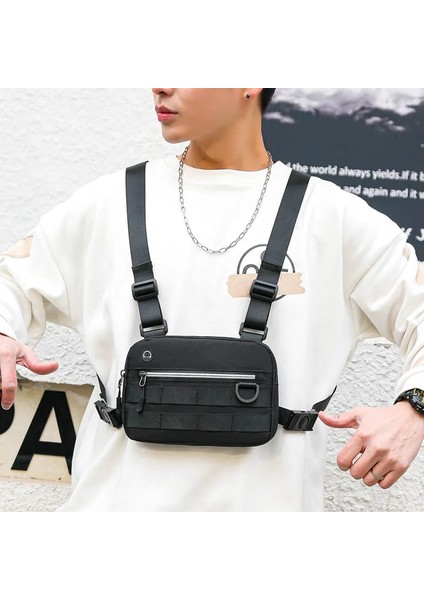 Siyah Bel Çantası Spor Göğüs Çantaları Unisex Açık Anti Hırsızlık Yelek Çantası Su Geçirmez Taktik Göğüs Rig Kılıfı Erkekler Kemer Bel Paketi Yelek Sırt Çantası (Yurt Dışından) modelleri