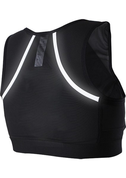 Siyah Logo Yok L Hip-Hop Sokak Şıklığı Göğüs Rig Çantası Erkekler Için Yansıtıcı Tasarım Spor Depolama Yelek Sırt Çantası Çok Fonksiyonlu Taktik Koşu Göğüs Çantası (Yurt Dışından)