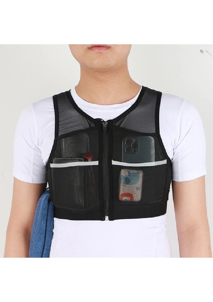 Siyah Logo Yok L Hip-Hop Sokak Şıklığı Göğüs Rig Çantası Erkekler Için Yansıtıcı Tasarım Spor Depolama Yelek Sırt Çantası Çok Fonksiyonlu Taktik Koşu Göğüs Çantası (Yurt Dışından) fiyatları