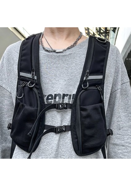Erkek Fonksiyonel Taktik Yelek Çanta Moda Yansıtıcı Hafif Bisiklet Koşu Depolama Telefonu Çantası Yelek Göğüs Çantası Sırt Çantası (Yurt Dışından) fiyatları