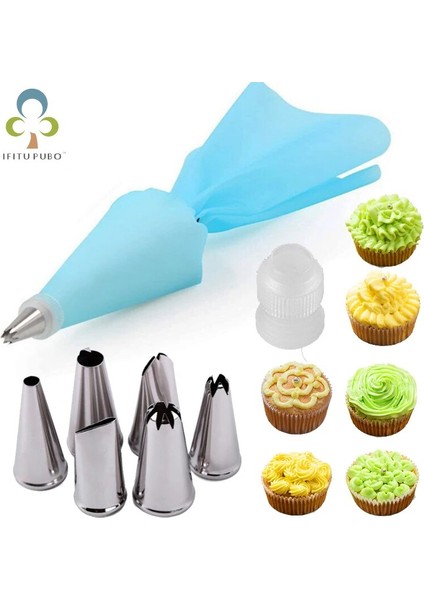 6mbhz 1sbhd 1zht Stili Silikon Pasta Torbası Ipuçları Dıy Buzlanma G Krem Yeniden Kullanılabilir Pasta Torbaları Nozul Seti Kek Dekorasyon Ucu Seti Mutfak Aksesuarları Gyh (Yurt Dışından) modelleri