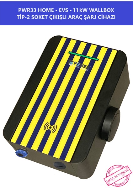 Shop | PWR33 HOME-EVS-11KW Wallbox - Tip2 Soket Çıkışlı Elektrikli Araç Şarj Cihazı