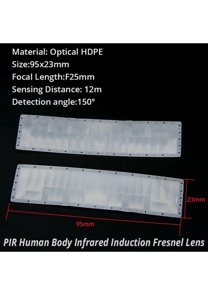 5 Adet Tarzı Ir Insan Vücudu Kızılötesi Indüksiyon Optik Fresnel Lens Tavan Lambası Lensi Odak Uzaklığı Beyaz Hdpe Algılama Mesafesi 12 M (Yurt Dışından)
