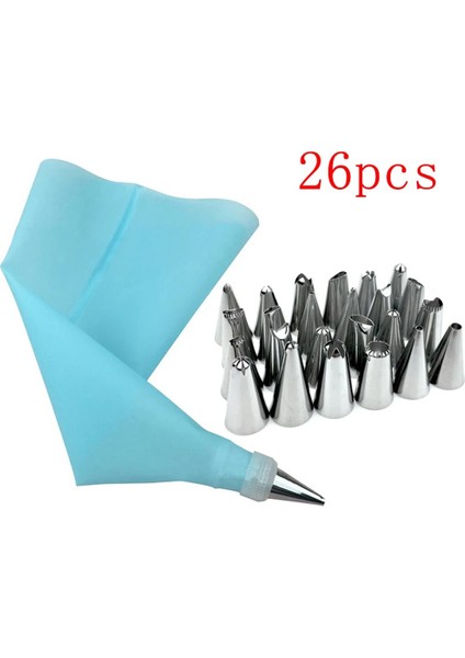 No.1 Tarzı Et Kek Buzlanma Torbası Nozulları Çikolatalı Fondan Kreması Paslanmaz Çelik G Nozul Seti (Yurt Dışından)