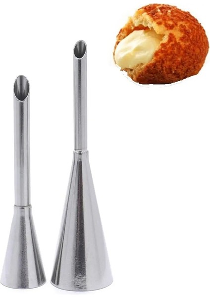 2 Adet Stil Buzlanma G Nozul Ucu Paslanmaz Çelik Uzun Puf Nozul Ucu Pasta Bakeware Tereyağı Ağız Pişirme Araçları (Yurt Dışından) fırsatları