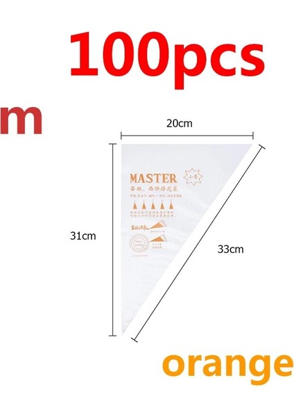 M 100 Adet Tarzı Tek Kullanımlık Pasta Torbaları Kek Dekorasyon Mutfak Buzlanma Gıda Hazırlama Torbaları Fincan Kek G Ipuçları Çanta Aletleri Mutfak Pişirme Için (Yurt Dışından)