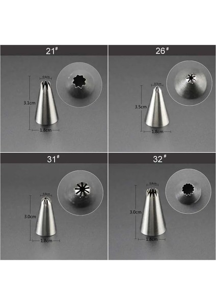 NO.129 Tarzı Paslanmaz Çelik Dekorasyon Memesi Buzlanma Tüpü Pasta Ipuçları Fondan Kek Dekorasyon Sugarcraft Araçları Bakeware (Yurt Dışından) modelleri