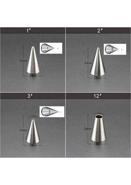 NO.129 Tarzı Paslanmaz Çelik Dekorasyon Memesi Buzlanma Tüpü Pasta Ipuçları Fondan Kek Dekorasyon Sugarcraft Araçları Bakeware (Yurt Dışından) fırsatları