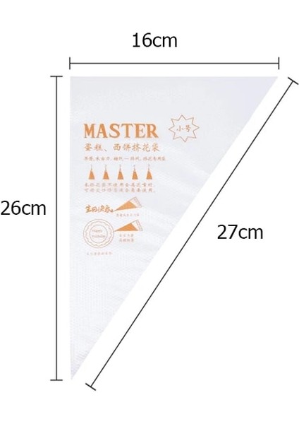 S Tarzı Ack Pasta Torbası Boyutu Tek Kullanımlık G Torba Buzlanma Fondan Kek Kreması Dekorasyon Pasta Ucu Aracı Kek Dekorasyon Aracı (Yurt Dışından)