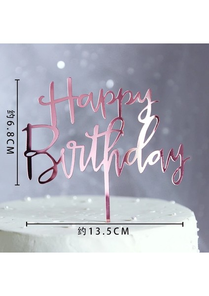 No.1 Tarzı Düğün Noel Dekorasyon Malzemeleri Aracı Akrilik Mutlu Doğum Günü Pastası Sıcak Damgalama Altın Ekleme Kartı Kek Pişirme Aksesuarları (Yurt Dışından)