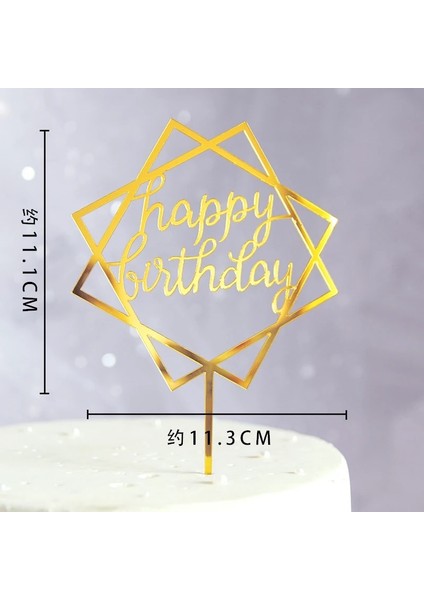 No.1 Tarzı Düğün Noel Dekorasyon Malzemeleri Aracı Akrilik Mutlu Doğum Günü Pastası Sıcak Damgalama Altın Ekleme Kartı Kek Pişirme Aksesuarları (Yurt Dışından) indirimleri