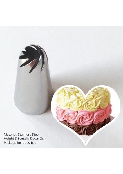 1 Adet Tarzı Çiçek Ağız Implantasyon Çerçevesi Krem G Çanta Depolama Rafı Kek Nozulu (Yurt Dışından)