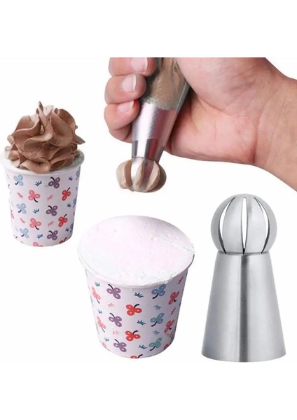 3 Adet Tarzı Et Büyük Boy Kek Nozulu Mutfak Aksesuarları Krem Buzlanma G Fondan Gül Nozul Süsleme Fondan Pasta Kek Araçları (Yurt Dışından)