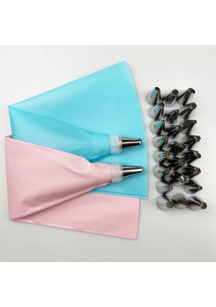 Pembe Tarzı Et Silikon Pasta Torbası Ipuçları Mutfak Dıy Buzlanma G Krem Yeniden Kullanılabilir Pasta Torbaları +24 Nozul Seti Kek Dekorasyon Araçları (Yurt Dışından) fiyatları