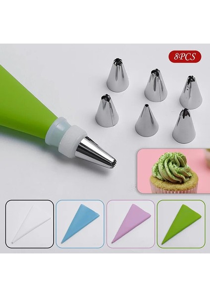 8 Adet Mavi Stil Et Silikon Pasta Torbası Mutfak Aksesuarları Dıy Buzlanma G Krem Pasta Torbası 6 Nozullu Kek Dekorasyon Araçları Setleri (Yurt Dışından) indirimleri