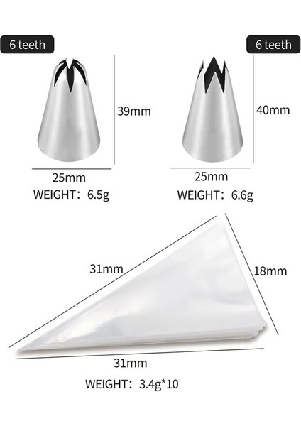 2d Nozul Stili 1m# 2d# Kek Dekorasyon Memesi Pasta Torbası Toolg Ipuçları Pe Tek Kullanımlık Dekorasyon Çantası Cupcake Kurabiye Mutfak Aksesuarları (Yurt Dışından) fırsatları