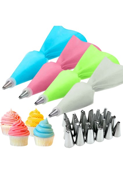 Mavi 8 Parça Set Stili Et Mutfak Yeniden Kullanılabilir Silikon Pasta Torbası Ipuçları Kek Buzlanma G Kremalı Kek Dekorasyon Araçları Pasta Torbası Meme Seti (Yurt Dışından) indirimleri