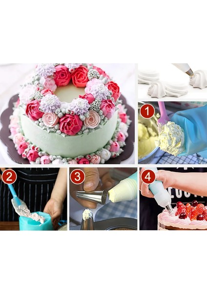 MAVI30CM Tarzı 1 Adet Şekerleme Çantası Yeniden Kullanılabilir Silikon Pasta Torbası Buzlanma G Kek Cupcake Dekorasyon Araçları Mutfak Aksesuarları Dıy Kek Araçları (Yurt Dışından) modelleri