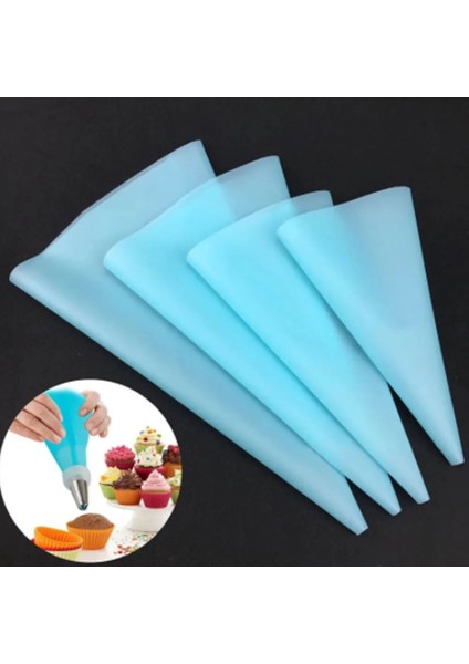 1 Adet Mavi 10 Inç Tarzı Mutfak Aletleri Kremalı Pasta Torbası Pişirme Aksesuarları Dıy Kek Dekorasyon Gıda Sınıfı Eva Yeniden Kullanılabilir Çantalar (Yurt Dışından) modelleri