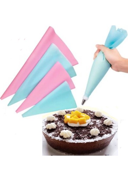 1 Adet Mavi 10 Inç Tarzı Mutfak Aletleri Kremalı Pasta Torbası Pişirme Aksesuarları Dıy Kek Dekorasyon Gıda Sınıfı Eva Yeniden Kullanılabilir Çantalar (Yurt Dışından) fırsatları