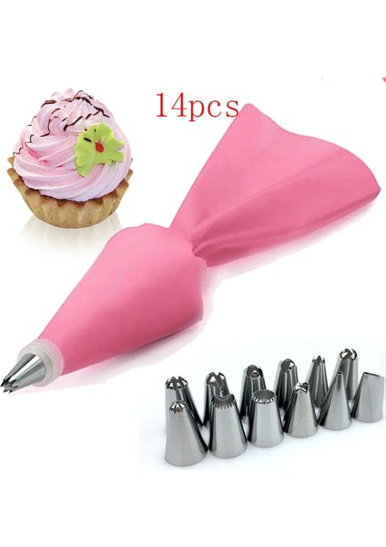 Pembe Tarzı Et Silikon Buzlanma G Kremalı Pasta Torbası + Paslanmaz Çelik Nozul Pasta Ipuçları Dönüştürücü Dıy Kek Dekorasyon Araçları (Yurt Dışından) modelleri