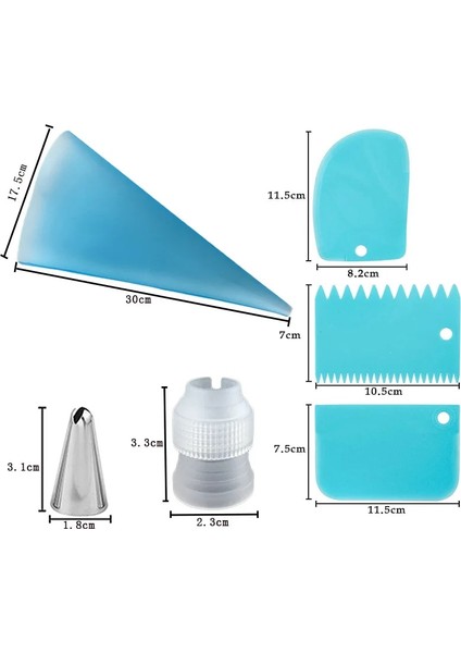 16 Adet Set Mavi Stil Yeniden Kullanılabilir Pasta Torbası Buzlanma G Meme Seti Buzlanma G Krem Ipuçları Kek Kazıyıcı Pişirme Fincan Dıy Kek Dekorasyon Aracı Mutfak Için (Yurt Dışından) indirimleri