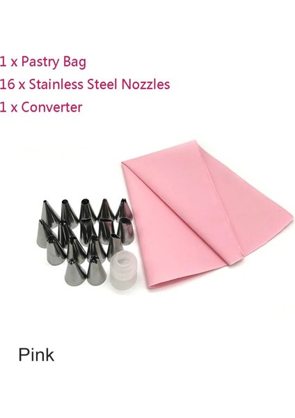 18 Adet Pembe Stil Adet Meme Silikon Pasta Torbası Yeniden Kullanılabilir Ipuçları Mutfak Dıy Buzlanma G Krem Pasta Çanta Seti Kek Dekorasyon Mutfak Aracı (Yurt Dışından)