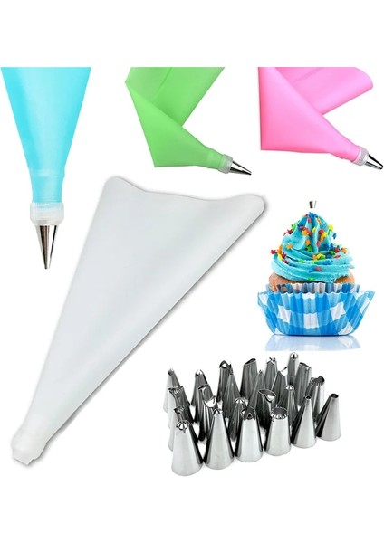 18 Adet Pembe Stil Adet Meme Silikon Pasta Torbası Yeniden Kullanılabilir Ipuçları Mutfak Dıy Buzlanma G Krem Pasta Çanta Seti Kek Dekorasyon Mutfak Aracı (Yurt Dışından) modelleri