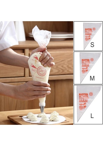 Beyaz M 20 Adet Tarzı Tek Kullanımlık Pasta Torbaları Boyut Buzlanma Fondan Kek Krema Dekorasyon Pasta Ucu Aracı Kek Dekorasyon Aracı Pişirme Için G Çanta (Yurt Dışından) fiyatları