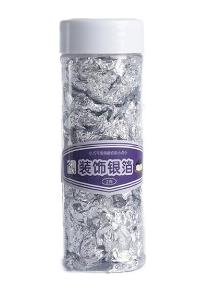 Gümüş Tarzı 1 Adet Sınıf Hakiki Altın Yaprak Schabin Gevreği 2g 24K Altın Dekoratif Yemekler Şef Sanat Kek Dekorasyon Araçları Çikolata (Yurt Dışından)