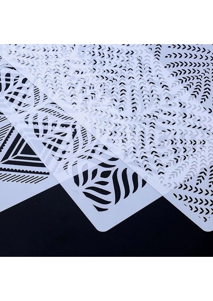 E Stili Diy Bohem Tarzı Plastik Şeker Elek Kalıbı Fondan Baskı Kalıbı Hollow Düğün Pastası Kenar Dekorasyon Şablonu Pişirme Araçları (Yurt Dışından)