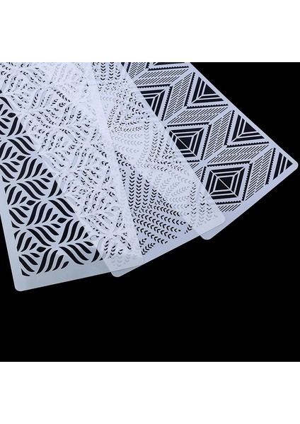 E Stili Diy Bohem Tarzı Plastik Şeker Elek Kalıbı Fondan Baskı Kalıbı Hollow Düğün Pastası Kenar Dekorasyon Şablonu Pişirme Araçları (Yurt Dışından)
