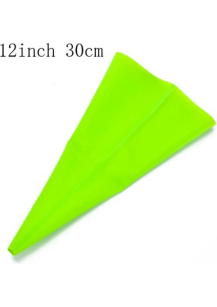 Yeşil 12 Inç 30 cm Tarzı Yeni Şekerleme Torbası Silikon Buzlanma G Krem Pasta Torbası Memesi Dıy Kek Dekorasyon Pişirme Dekorasyon Araçları Kek Fondanı Için (Yurt Dışından)