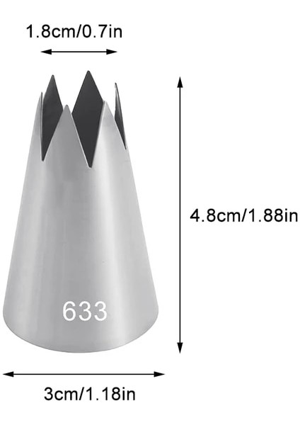 1 Adet 633 Tarzı Rus Pasta Nozulları Krema Buzlanma Için Nozullar Pasta Süsleme Ipuçları Yaprak Lale Gül Pasta Nozulları Ipuçları Şekerleme (Yurt Dışından)