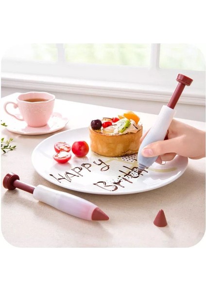 Krem Şırınga Stili Pasta Buzlanma Kalemi Kek Alet Çantası Meme Uçları Fondan Kek Krema Şırınga Uçları Muffin Tatlı Dekoratörleri Mutfak Aksesuarları (Yurt Dışından)