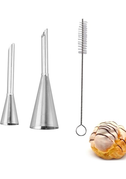 Sl Fırça Stili 2 Boyutlu Krema Buzlanma G Puf Memesi Uçları Paslanmaz Çelik Cupcake Ponponları Enjeksiyon Rus Şırınga Şekerleme Pasta Aracı (Yurt Dışından) fırsatları