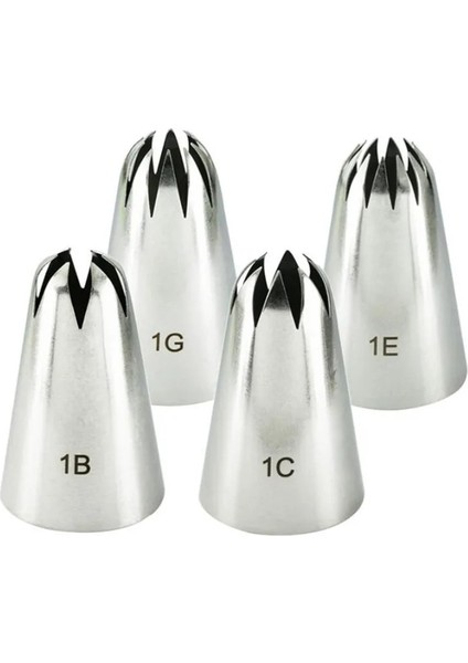1g Tarzı 4 Adet Büyük Buzlanma G Nozulları Dekorasyon Kek Pişirme Kurabiye Cupcake G Nozul Paslanmaz Çelik Pasta Ipuçları #1b#1c#1e#1g (Yurt Dışından) fiyatları