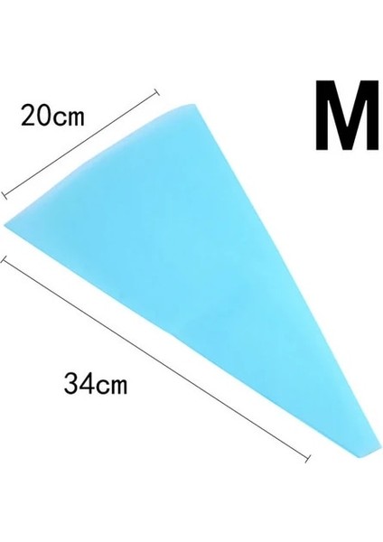 M Mavi Tarzı 4 Boyutları Silikon Buzlanma G Krem Pasta Torbası Yeniden Kullanılabilir Dıy Şekerleme Çantası Kek Dekorasyon Pişirme Araçları Mutfak Aksesuarları (Yurt Dışından)