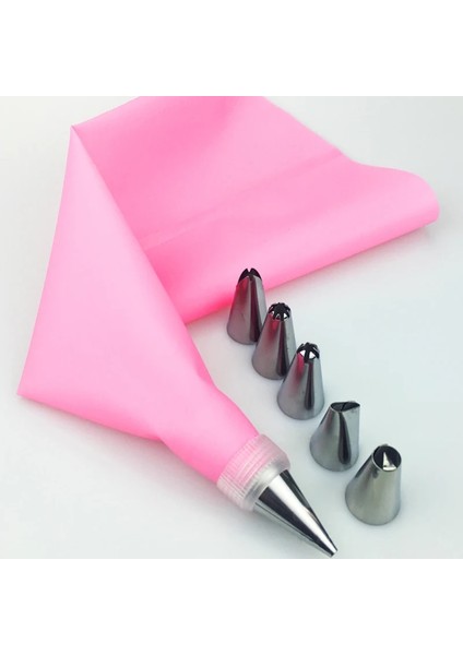 Pembe Çanta Stili Sıkma Torbası Mutfak Şekerleme Kek Pasta Manşonu Dekorasyon Için Silikon Aletler Ekipman Aksesuarları Nozullar Kremalı Pişirme (Yurt Dışından) fırsatları