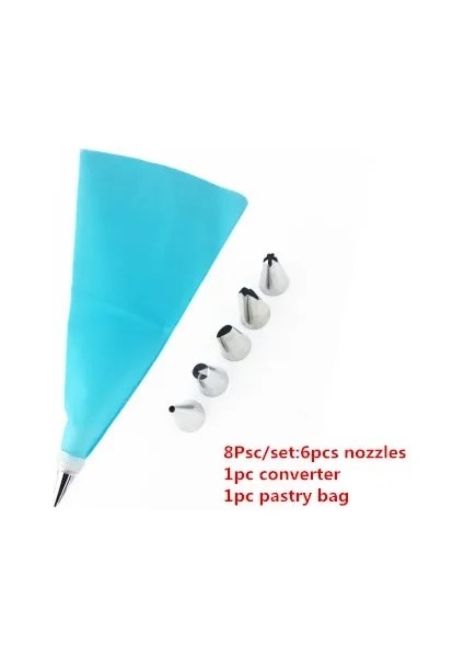 8 Adet Tarzı Ream Nozullar Kek Buzlanma G Pasta Aracı Kek Dekorasyon Pasta Torbası Mutfak Fırın Şekerleme Ekipmanları (Yurt Dışından)