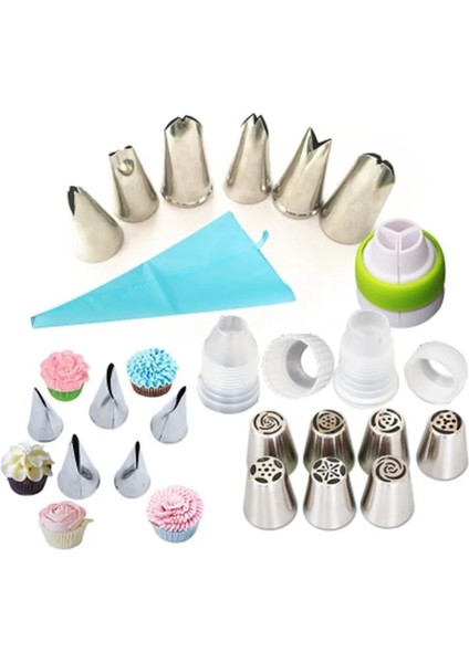 8 Adet Tarzı Ream Nozullar Kek Buzlanma G Pasta Aracı Kek Dekorasyon Pasta Torbası Mutfak Fırın Şekerleme Ekipmanları (Yurt Dışından) modelleri