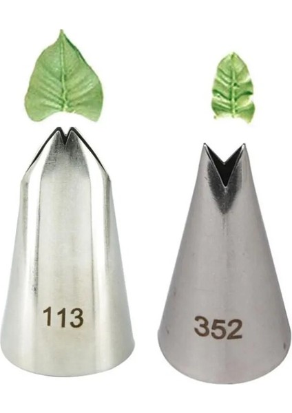 2 Adet Tarzı 2 Adet Yaprak Paslanmaz Çelik Pasta Nozulları Seti Gül Çiçek Ipuçları Yaprak G Tüpleri Dıy Kek Dekorasyon Ipuçları #113#352 Nozullar (Yurt Dışından)