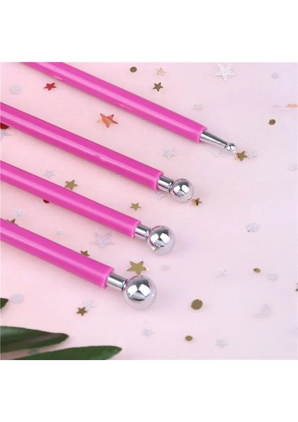4 Adet Diy Paslanmaz Çelik Pişirme Kalemi Fondan Kek Dekorasyon Araçları Çerez Kesiciler Çiçek Sugarcraft Metal Top Modelleme Seti (Yurt Dışından)